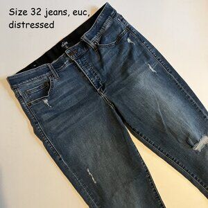Size 32 Lularoe jeans, blue, distressed (153)